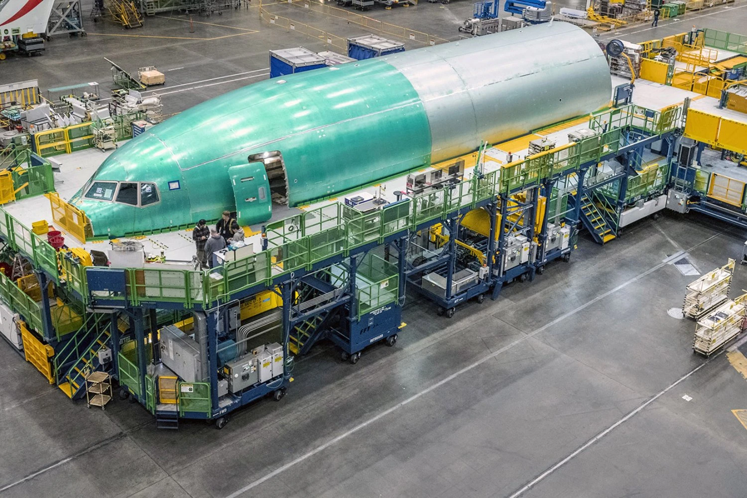 Systems Installation work begins on the 777-8F ()
