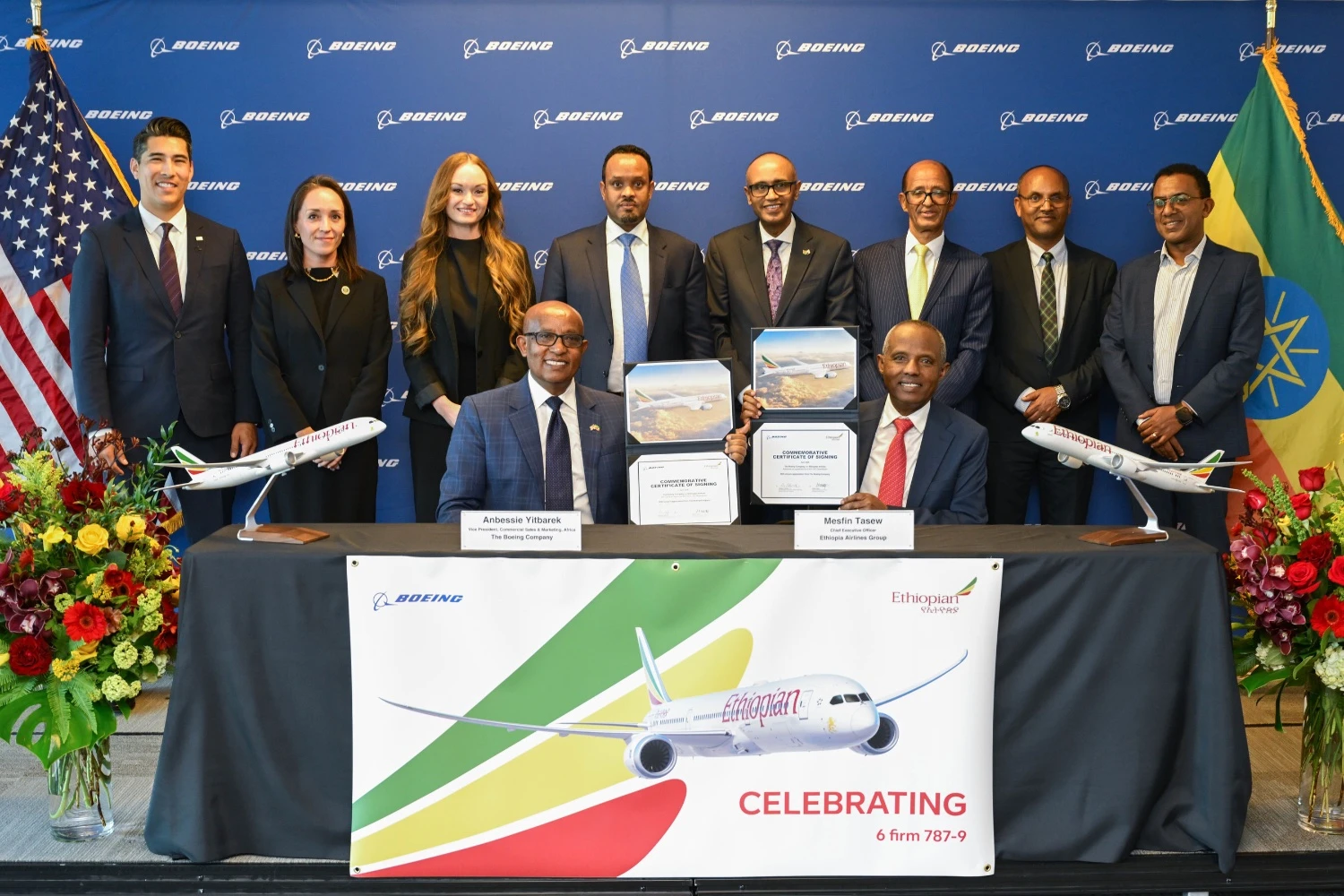 Boeing and Ethiopian agrees on six 787-9 sale