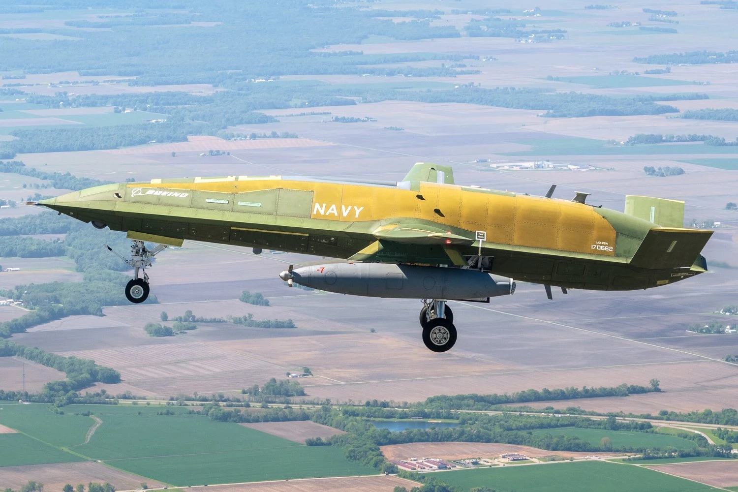 First production-representative Boeing MQ-25 Stingray completed its maiden flight | BOEING