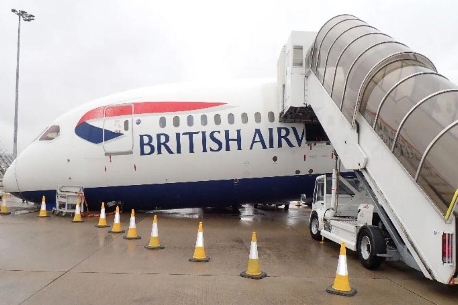 British Airways Boeing 787 that had its front landing gear collapse at Heathrow in June 2021