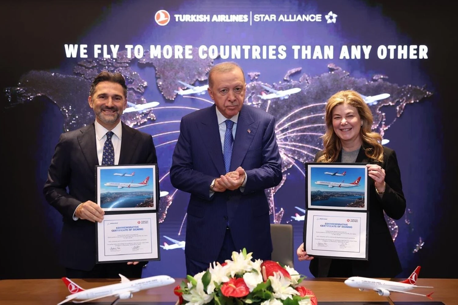 Murat Şeker, Turkish President Recep Tayyip Erdoğan and Stephanie Pope