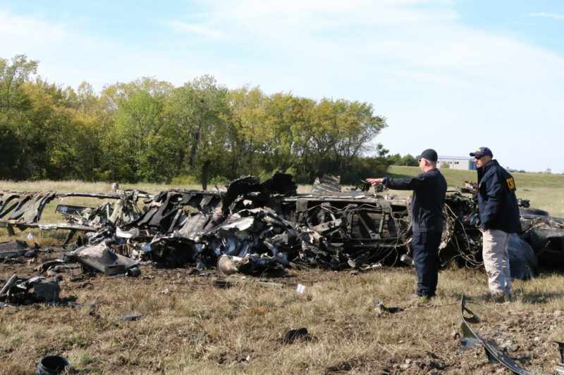 NTSB Releases Video Of B-17 And P-63 Wreckage That Collided In Mid-air ...