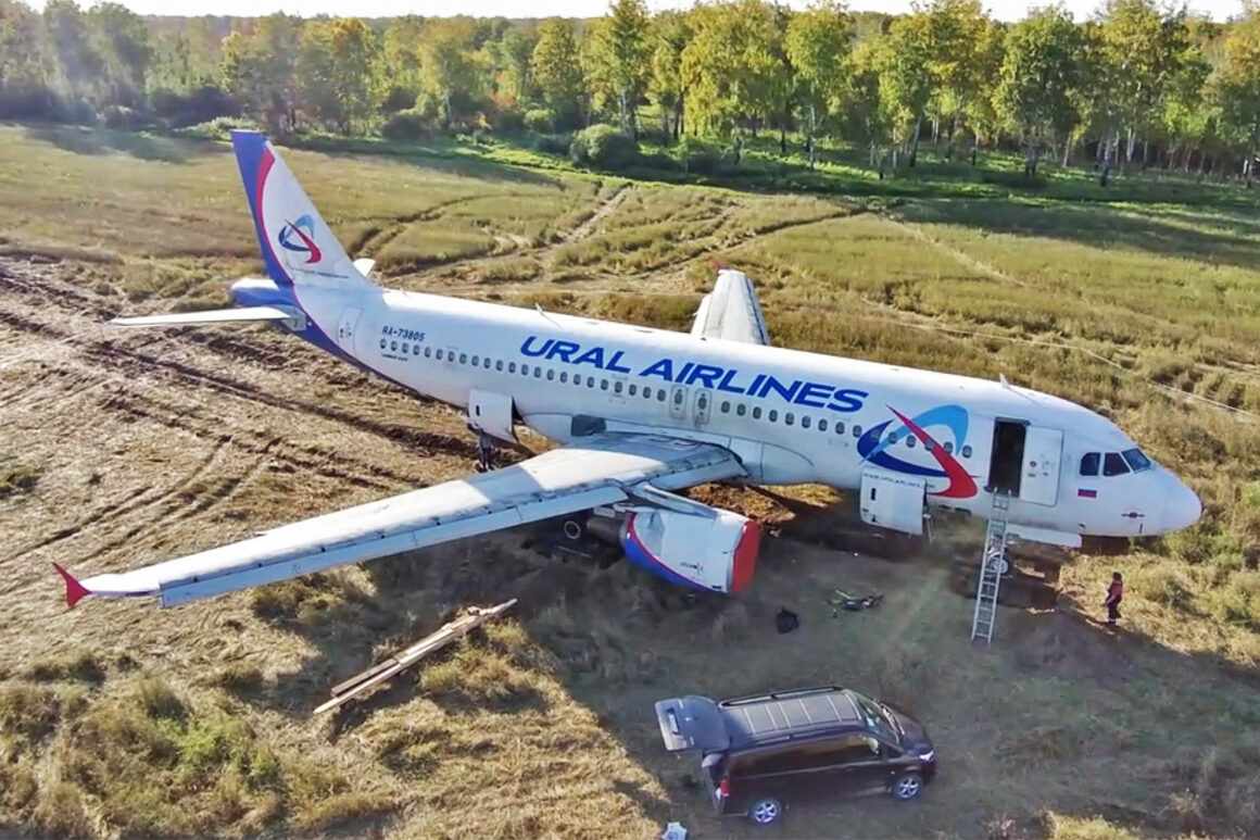 Ural Airlines A320 that landed in a wheat field