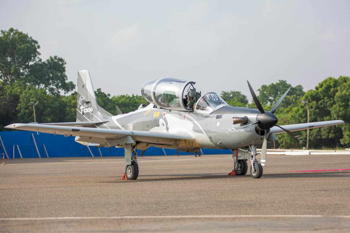 Embraer A-29 Super Tucano at Accra Air Base