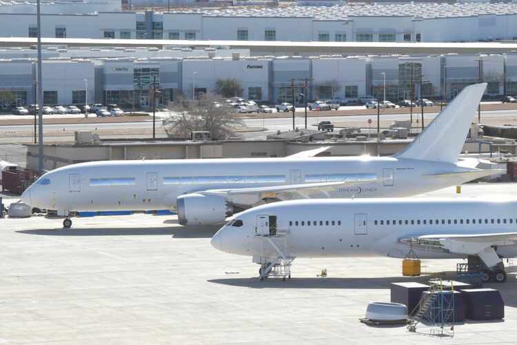 The Boeing 787-8 N947BA in Victorville, California