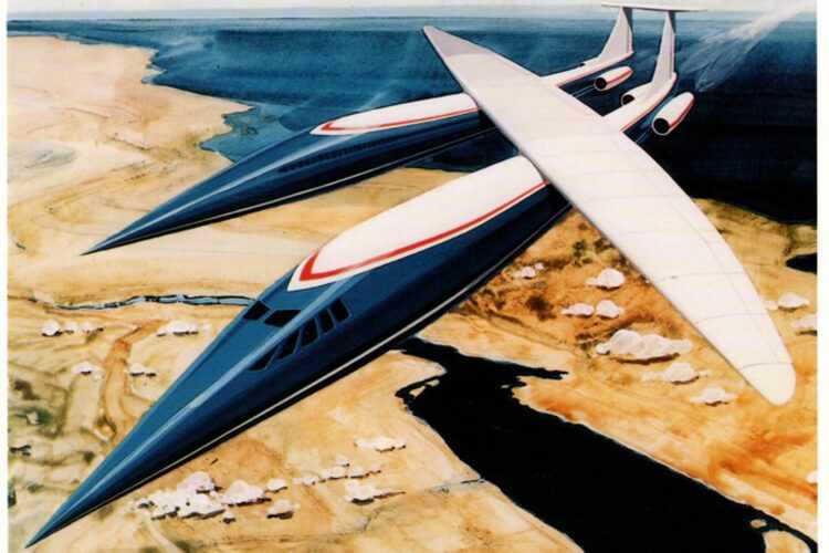 Supersonic Transport concept with oblique wings