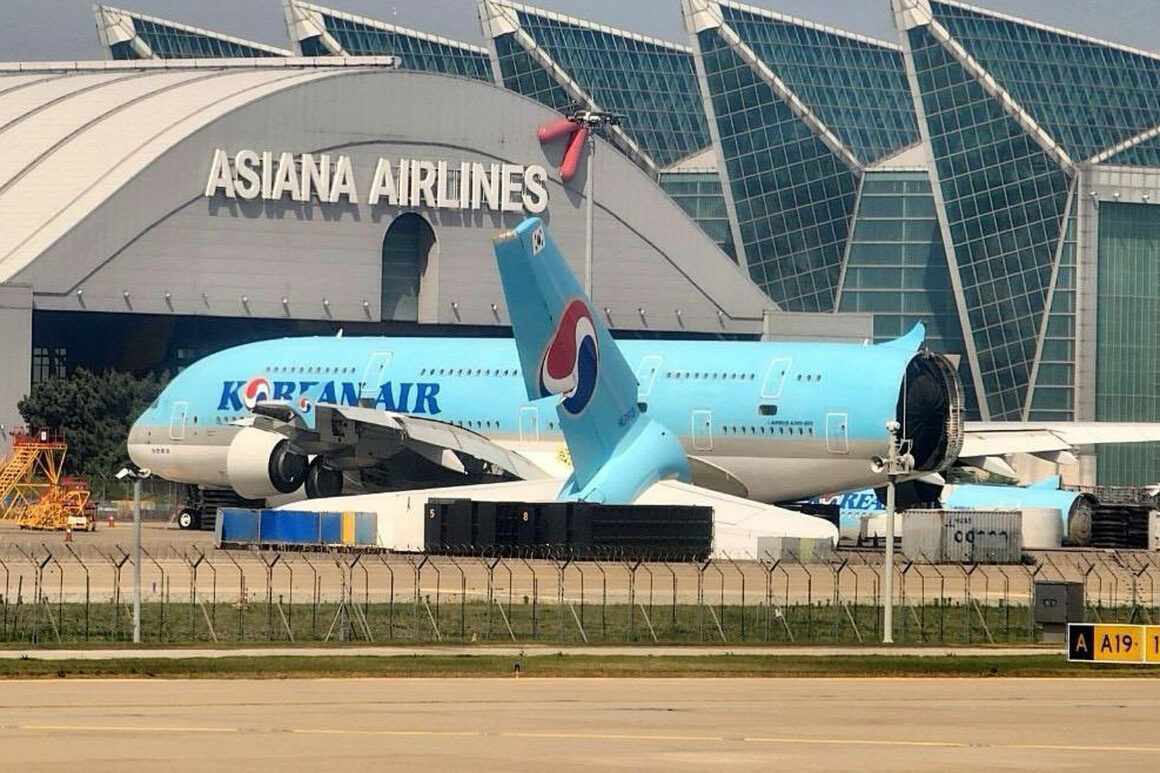 The A380 HL7613 dismantled in Seoul