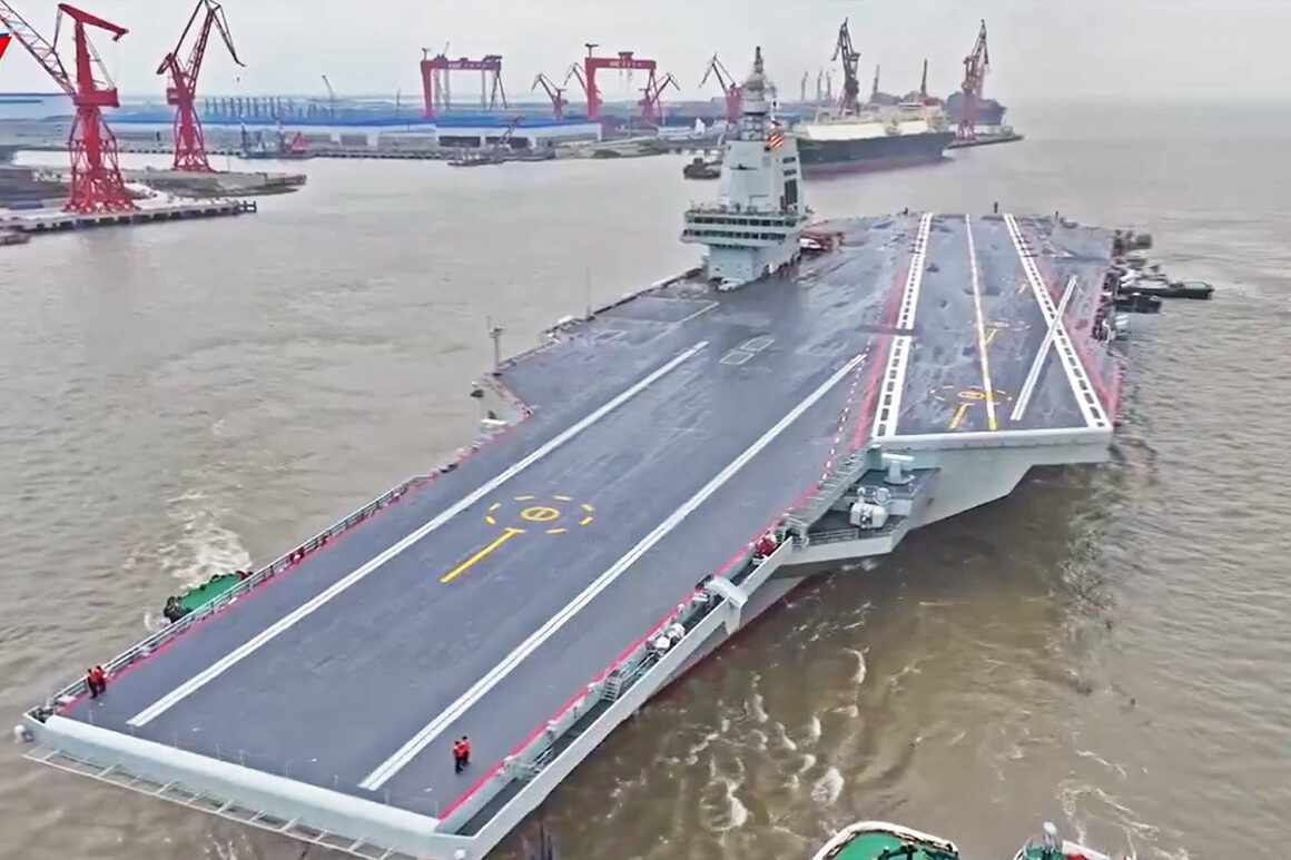 New Chinese Aircraft Carrier Fujian Begins Sea Trials - Air Data News