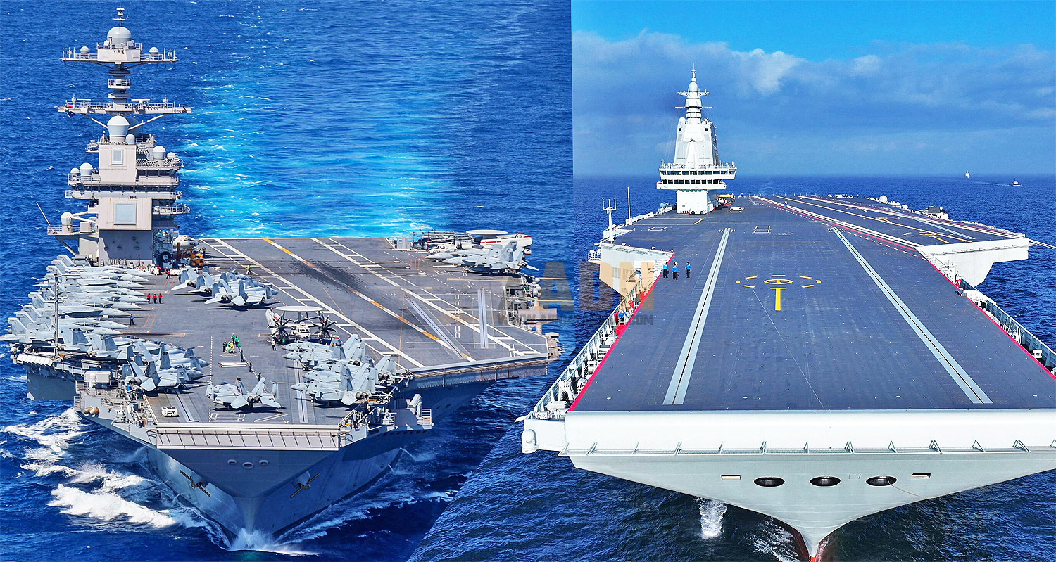 Gerald R. Ford and Fujian aircraft carriers compared