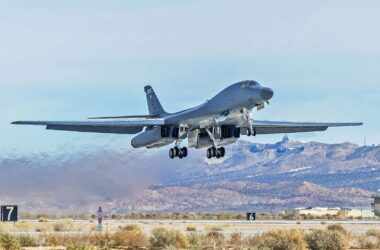 B-1B Lancer bomber with LAM pylon