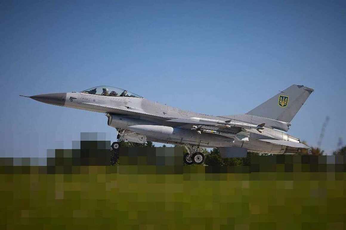 The first Ukrainian Air Force F-16 fighter