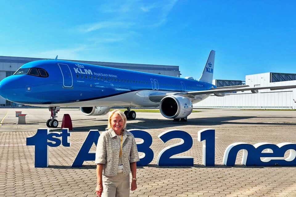 KLM first A321neo and the CEO Marjan Rintel