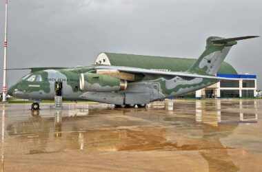 The KC-390 Millennium PT-ZNG at Air Base No. 1 in Mexico