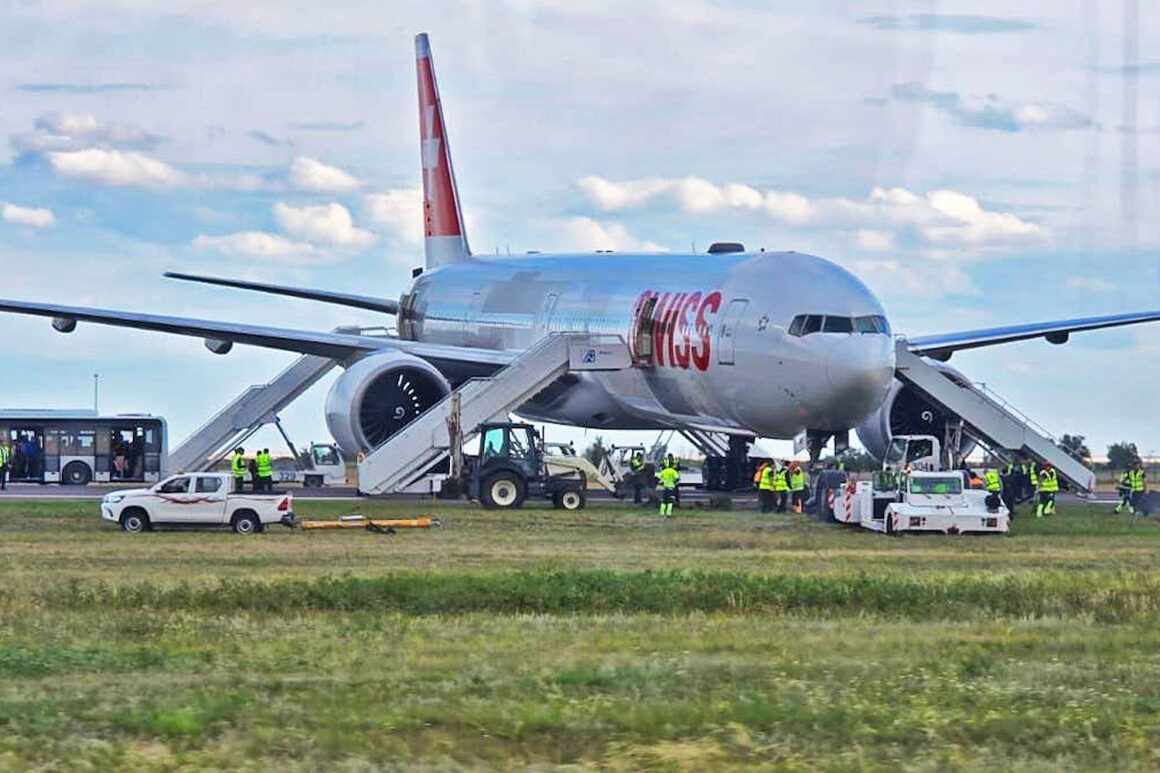 The Swiss Boeing 777-300ER diverted to Astana