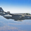 US Navy F-35C carrying two AGM-158C anti-ship missiles