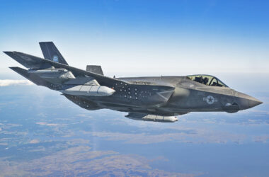 US Navy F-35C carrying two AGM-158C anti-ship missiles