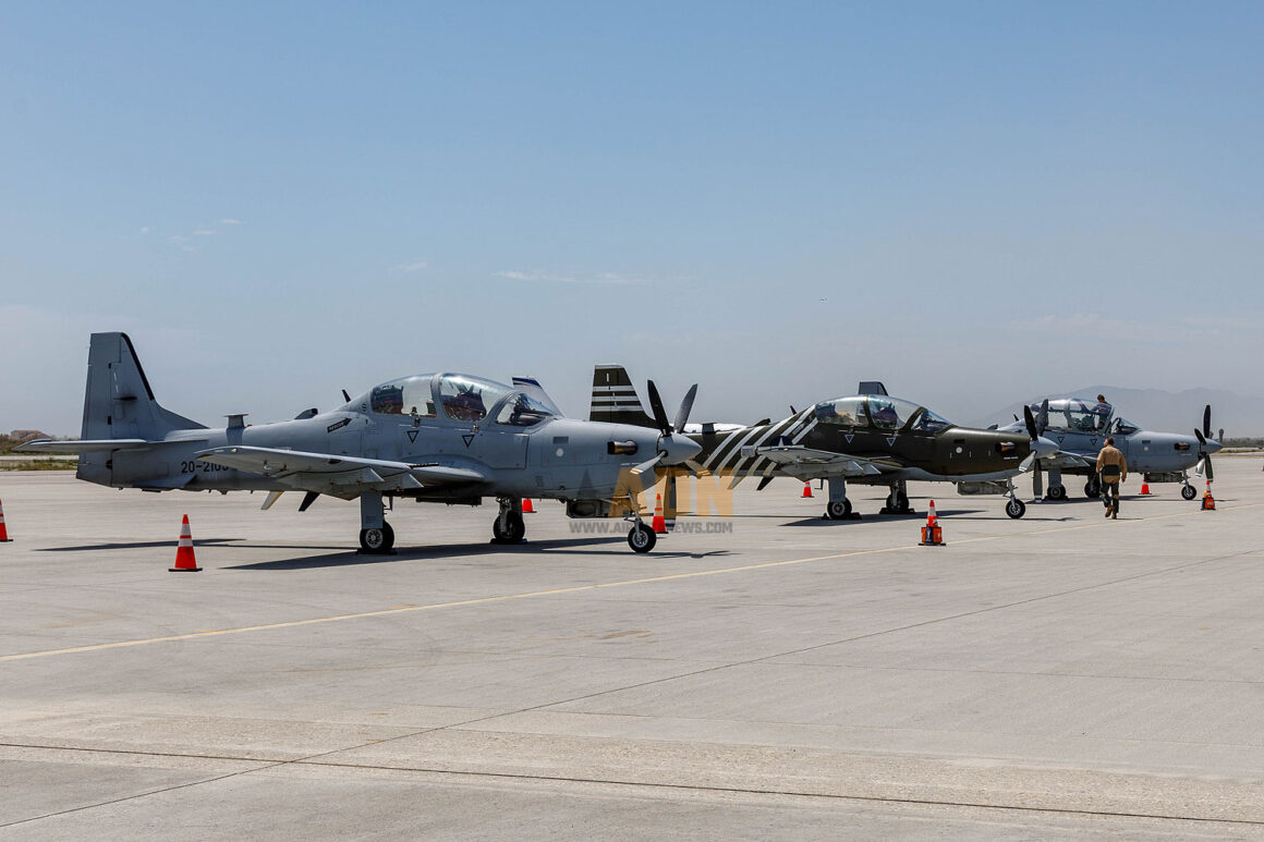 A-29 Super Tucano arrives at Edwards AFB