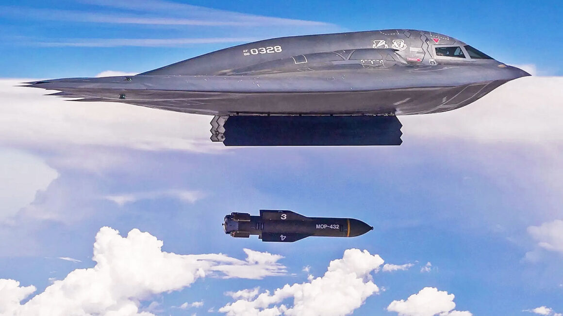 B-2 bomber drops GBU-57 bomb