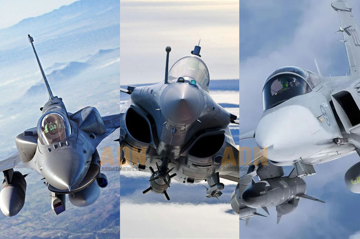 F-16, Rafale and Gripen fighters