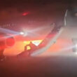 Passengers evacuated from SSJ-110 jet amid fire