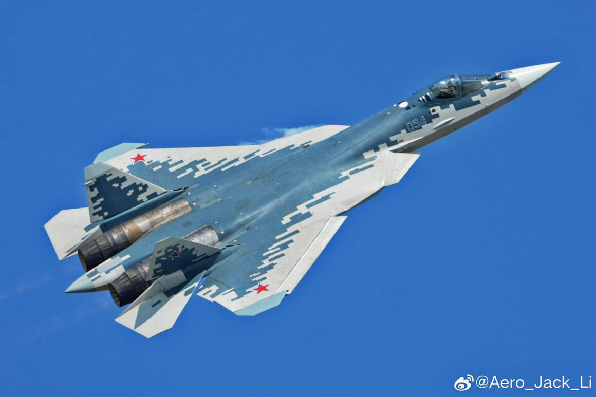 Sukhoi Su-57 prototype in Zhuhai