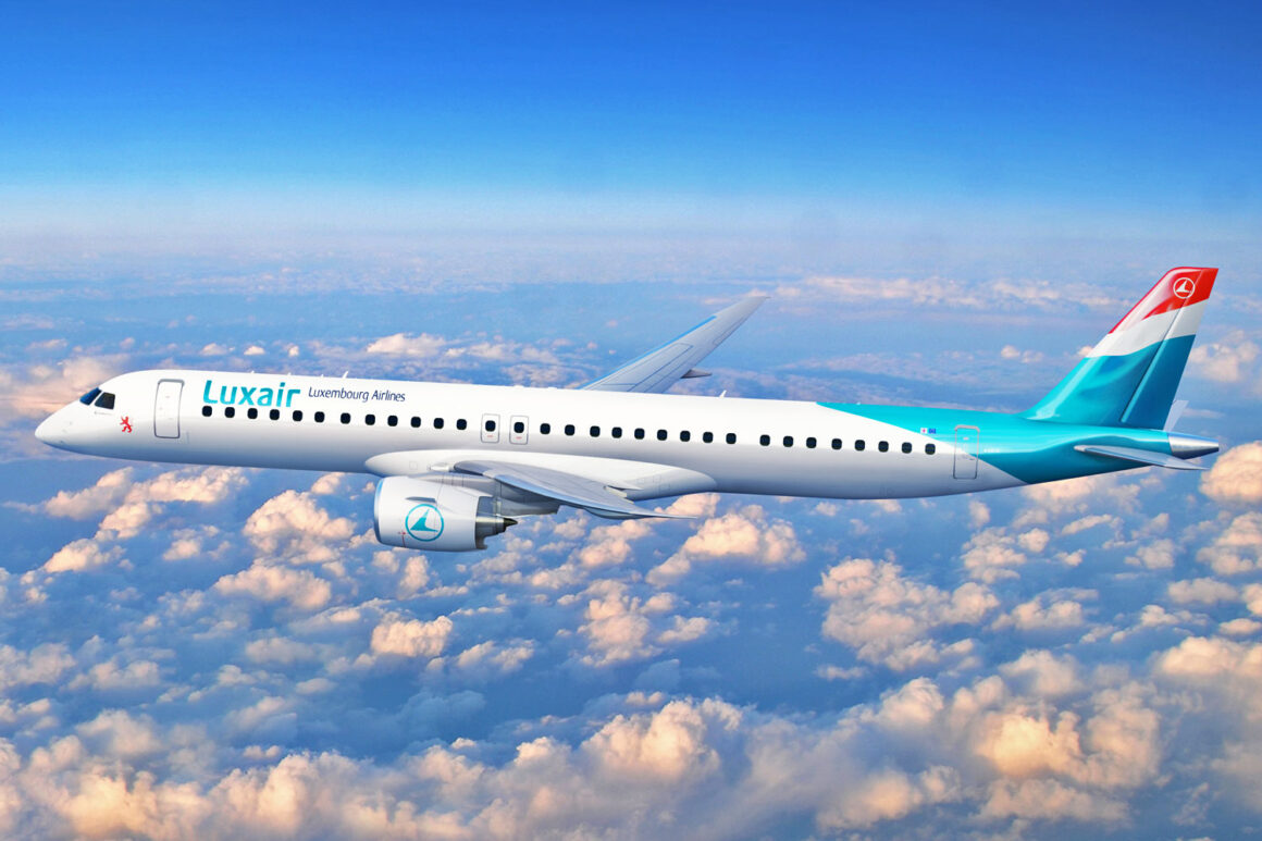 Luxair E195-E2 renderings