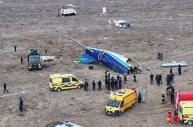 The rear fuselage of the E190, where several passengers were evacuated alive