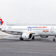 The C919 that made the first scheduled flight from Shanghai to Hong Kong