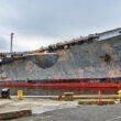 The hull of the former USS John F. Kennedy