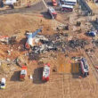 The crash site of the Jeju Air Boeing 737