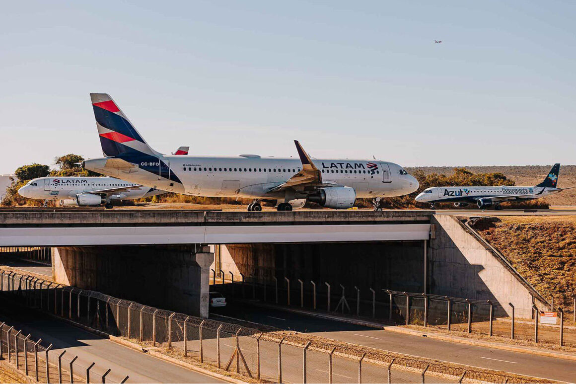 LATAM and Azul aircraft